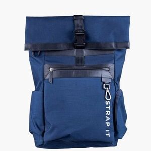 Strap It. Rolltop made of water resistant Cordura with Genuine Leather Backpack